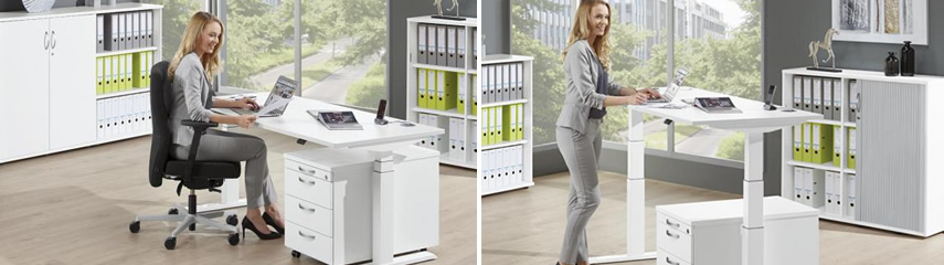 Elektrisch höhenverstellbarer Stehtisch, höhenverstellbare Schreibtische, hier bestellen, kaufen